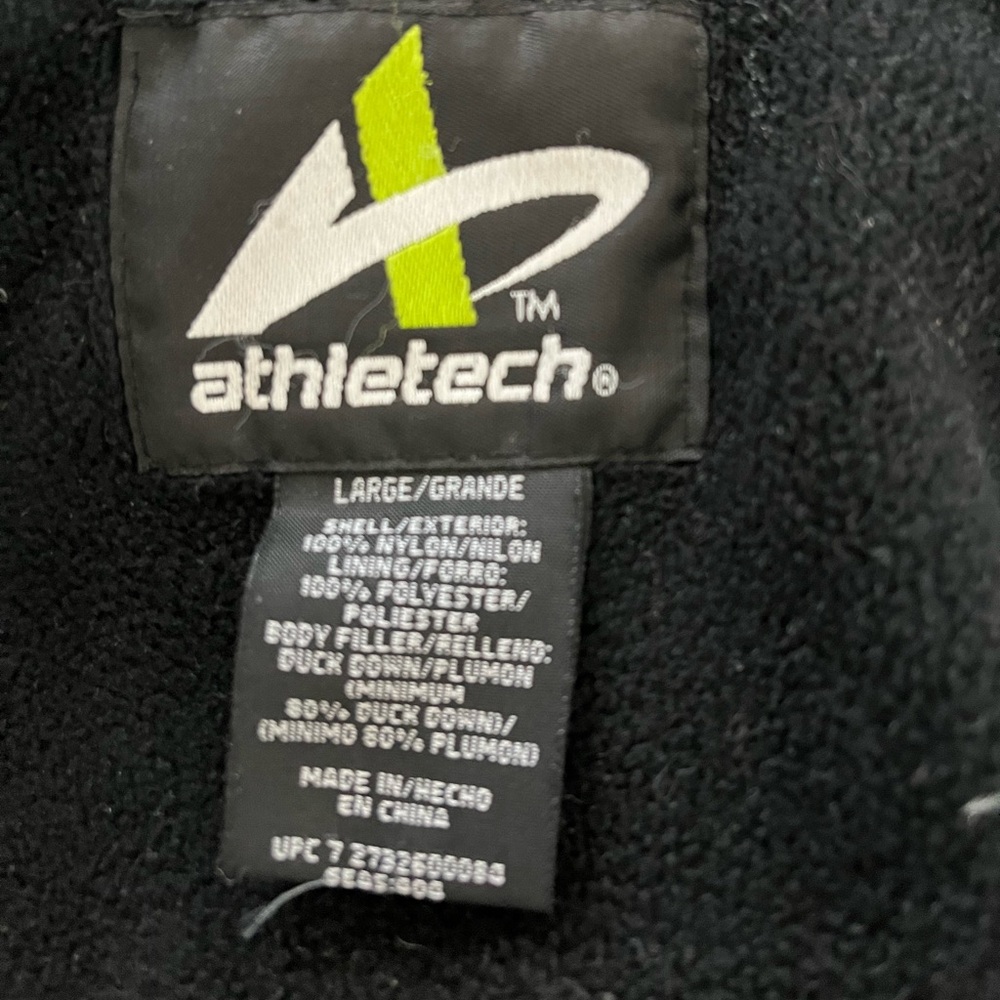 Athletech Black Puffer Jacket Women’s Large Winter Coat - Picture 9 of 9